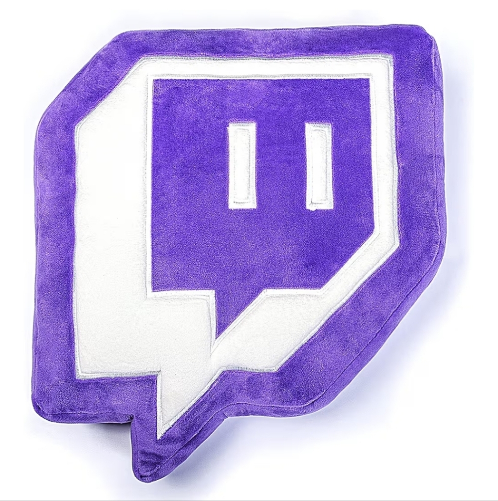 Twitch Emote Purple And White Giant Pillow Plush